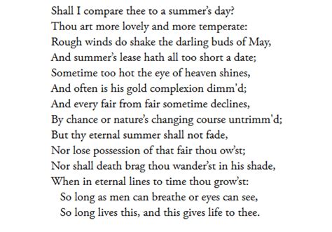 shakespeare sonnet 18 summary